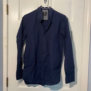 Navy Blue Long Sleeve Button Down